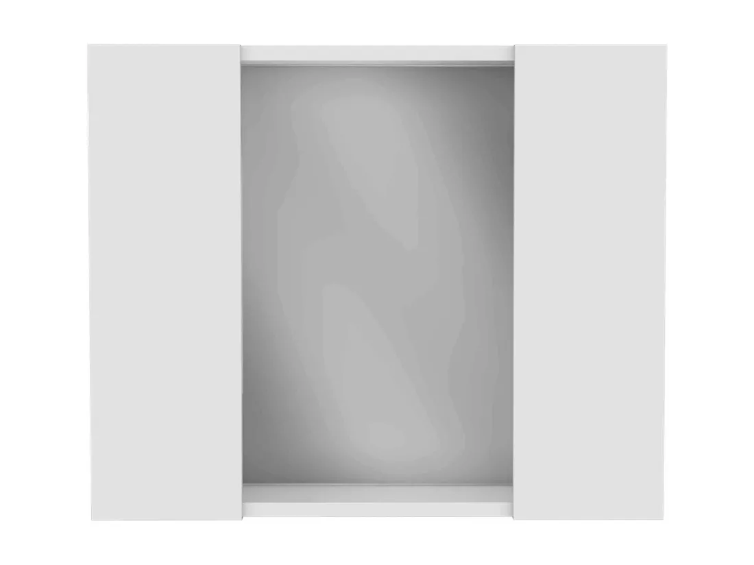 Trousse de secours Artemis en mélamine, avec 6 étagères intérieures et deux portes, avec miroir, 49.53 cm X 59.94 cm X 13.71 cm, blanc