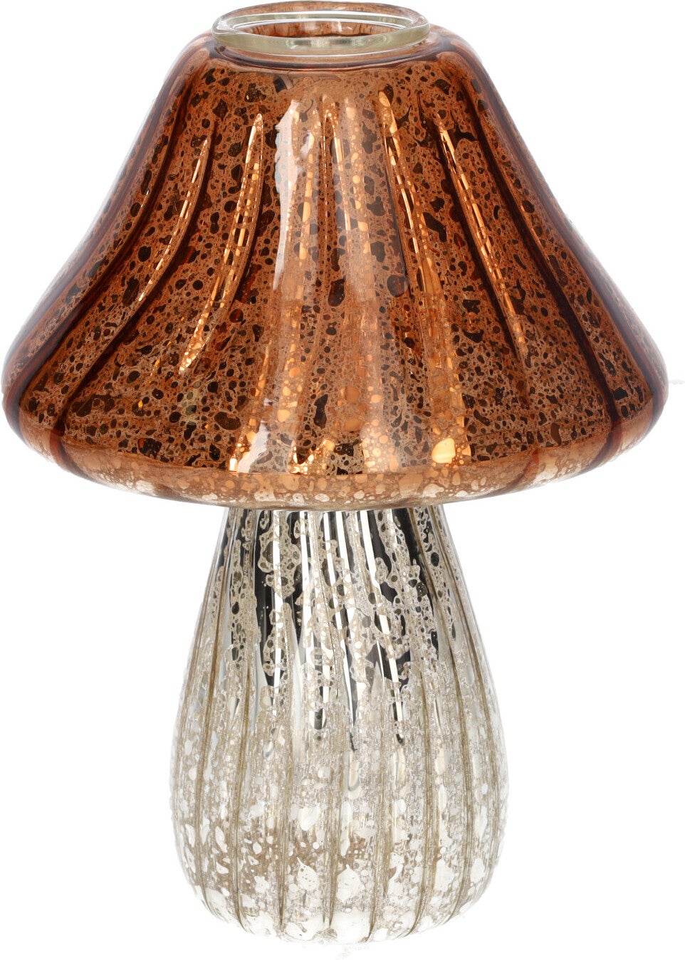 Duif vaas Amanita bruin / zilver D 10 H 13 cm