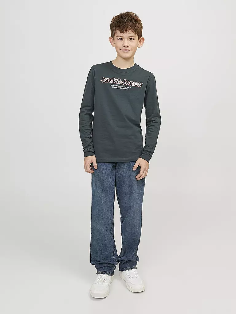 JACK & JONES Jungen Jeans Straight Fit JJICLARK JJORIGINAL blau