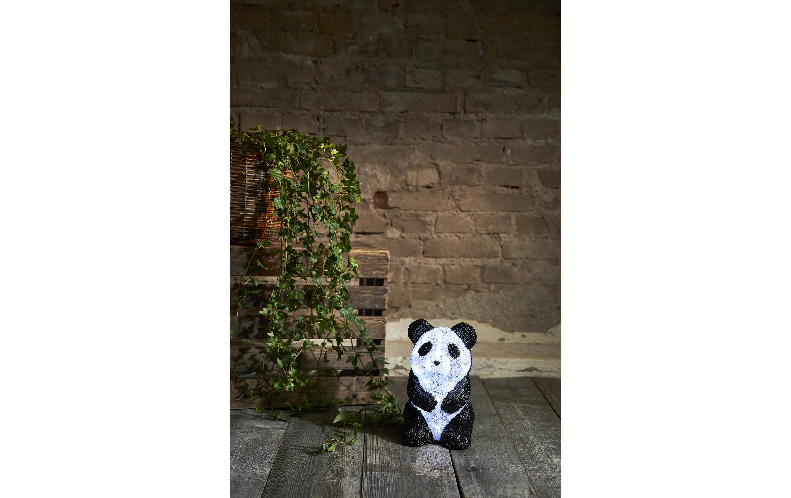 LED-Figur Crystalo Panda, 20 LED, 27 cm, OutdoorLeuchtender Fuchs