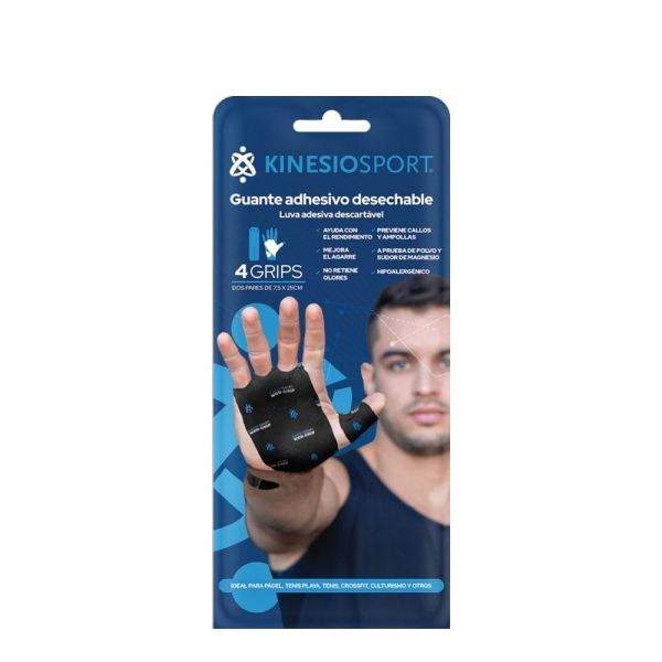 Kinesio Sport Luva Adesiva Descartável Preta 2 Unidades