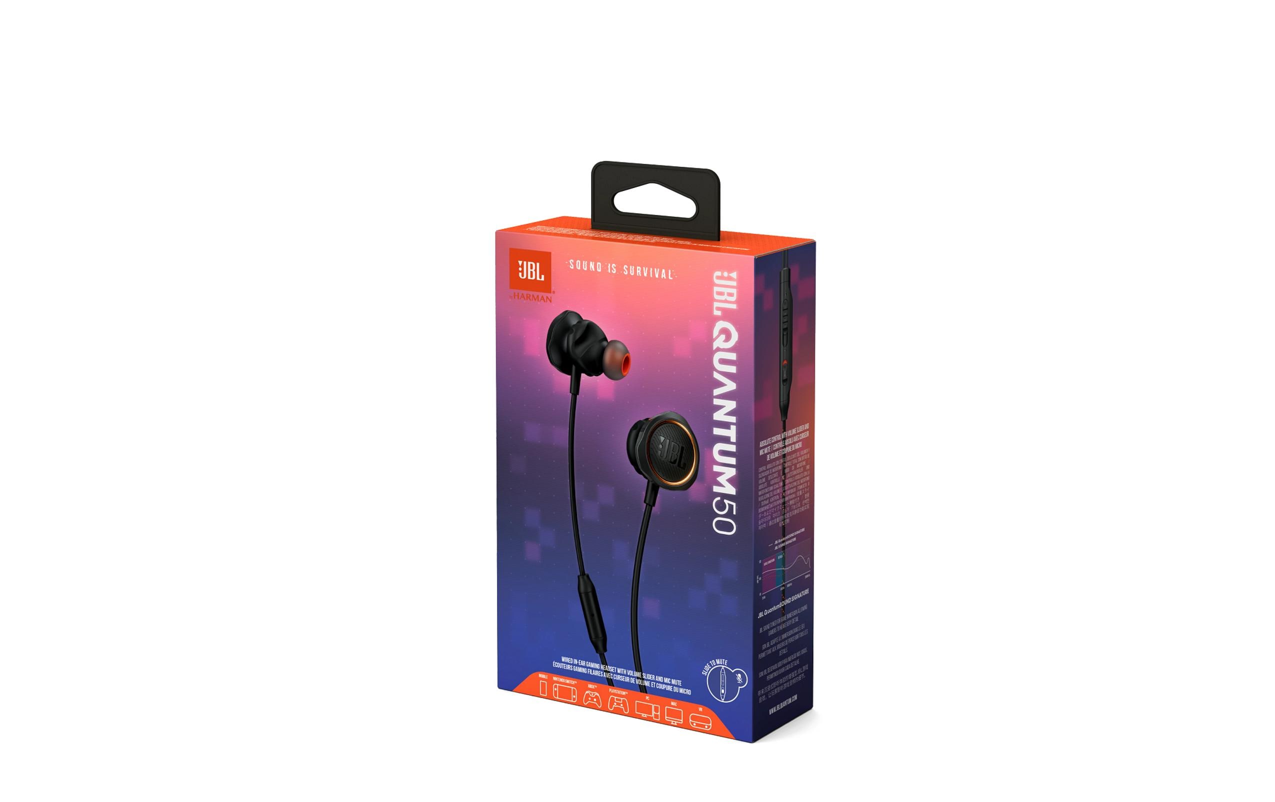 Headset Quantum 50 SchwarzKabelgebundener In-Ear-Gaming-Kopfhörer mit Lautstärkeregler und Mikrofon-Stummschaltung