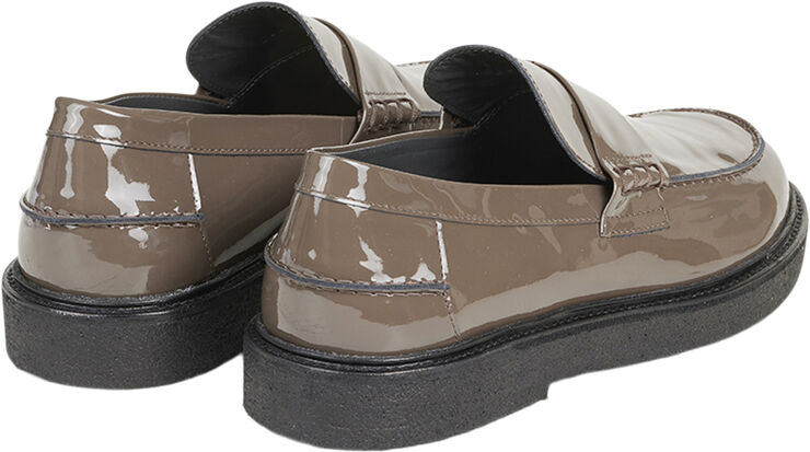 ANGULUS Klassisk loafer med blød hælkappe 1722 dark taupe