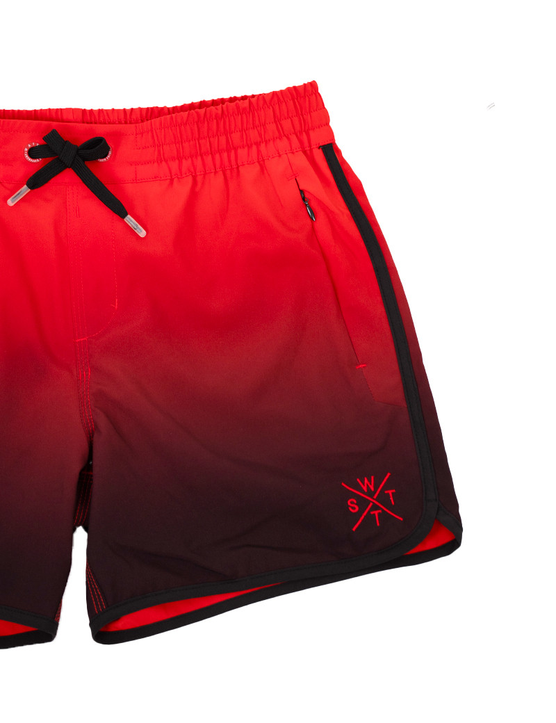 WATTS SHORT DE BAIN HOMME DÉGRADÉ ROUGE SOMBRE
