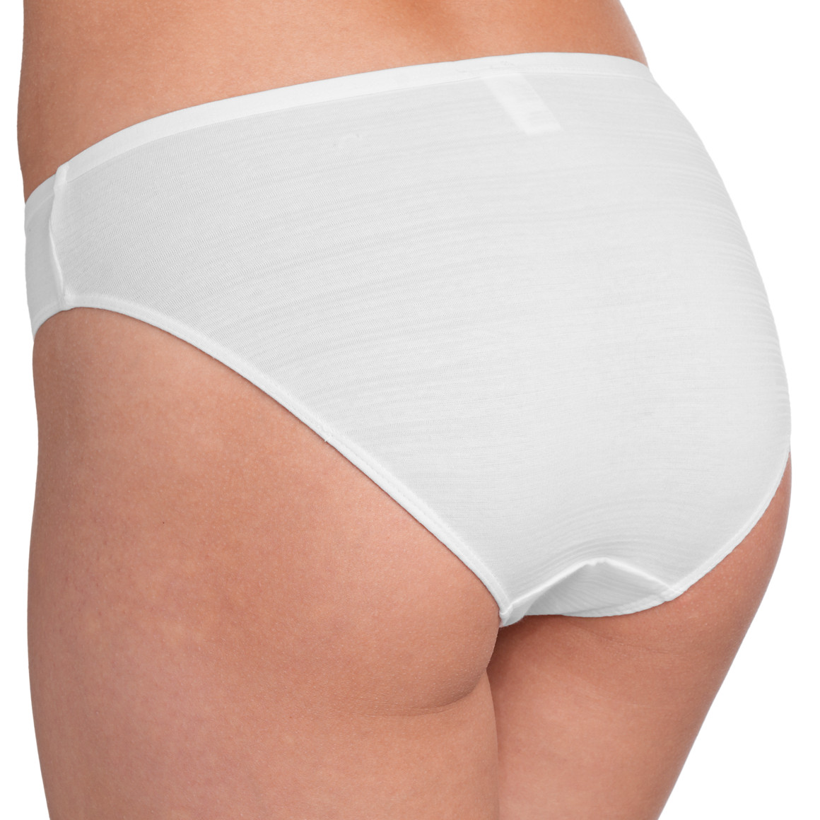 Gina Benotti Damen Slip mit dezenten Streifen weiss