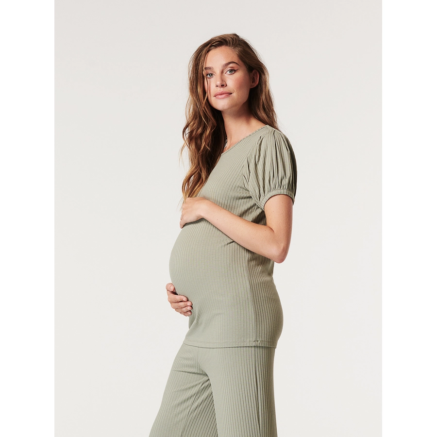 SUPERMOM T-shirt Volant Vetiver
