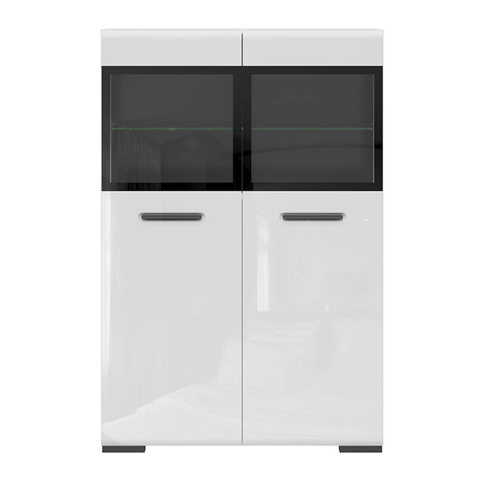 Highboard - weiß Hochglanz - 2 Türen - 100 cm breit