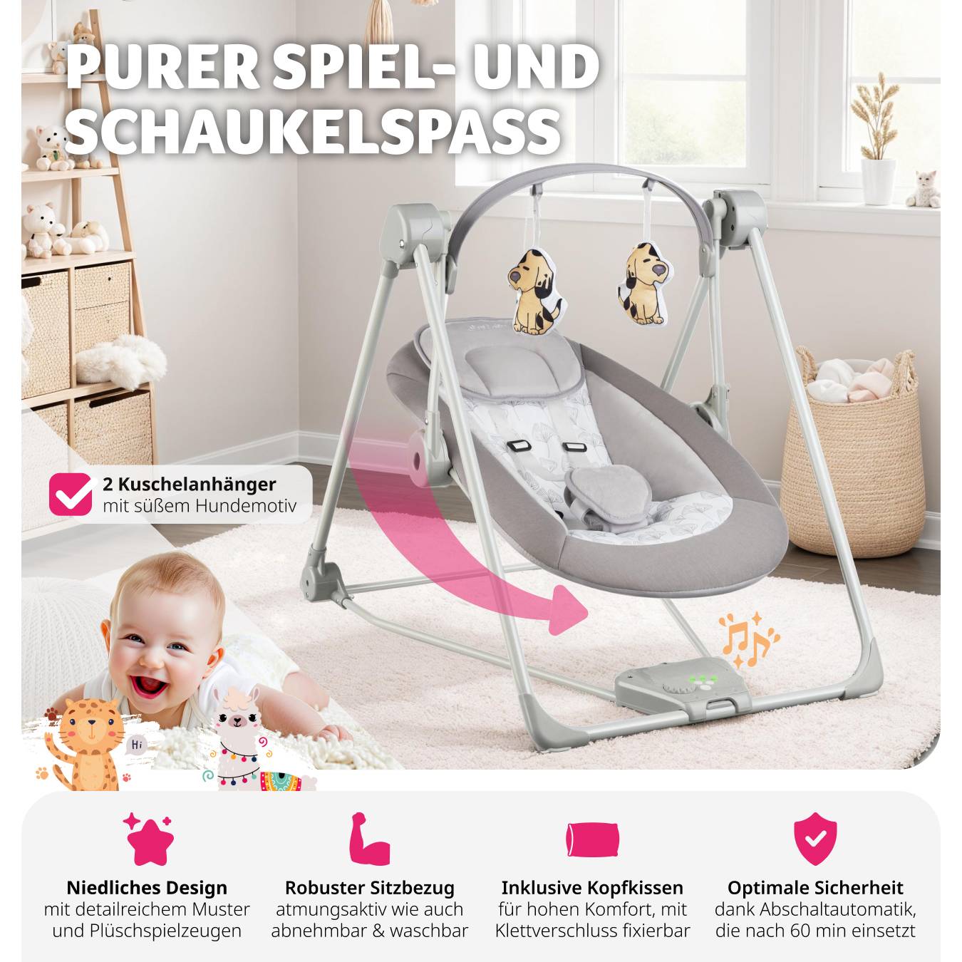 Babyschaukel  Dogs