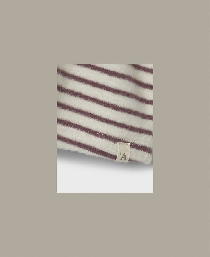 Lil' Atelier NBFTHORO LS BODY DRESS STRIPE LIL Birch/rosebrown