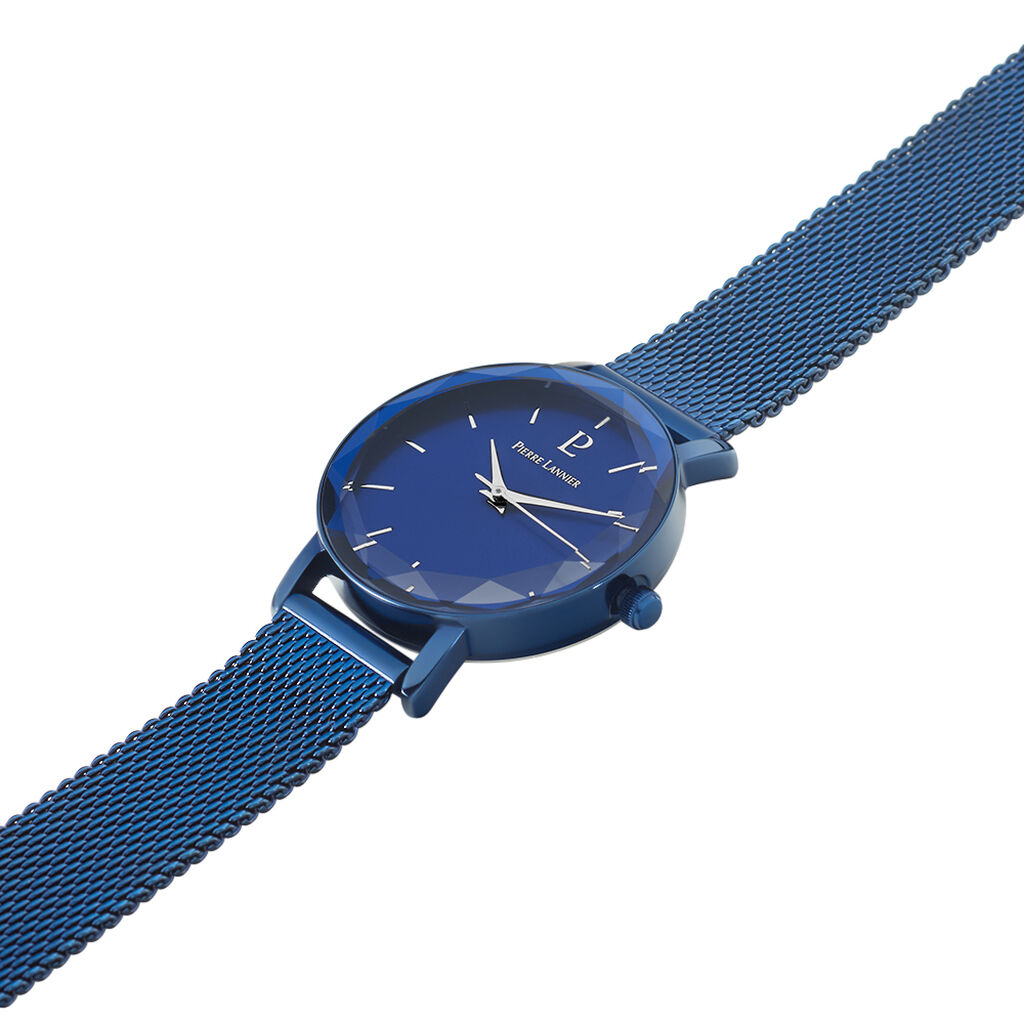 Montre Lannier Pierre Multiples Acier Bleu