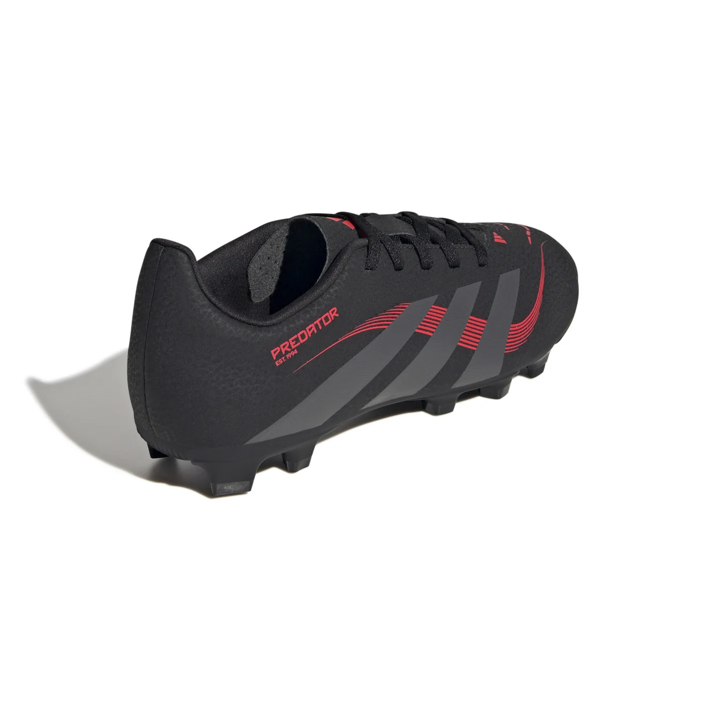 Adidas Predator Club Gras / Kunstgras Voetbalschoenen (MG) Kids Zwart Grijs Rood