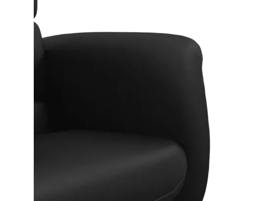 Fauteuil inclinable avec repose-pied noir similicuir