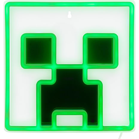 Minecraft Creeper LED neon væglampe - grøn