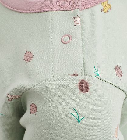 Hummel Bluse - hmlElla - Støvet  Grøn m. Insekter