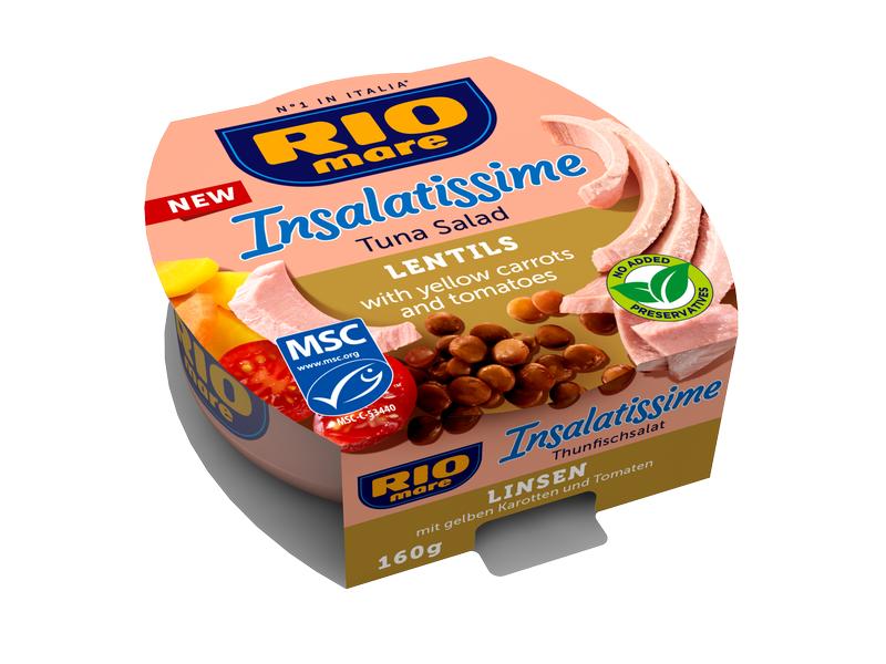 RIO mare Insalatissime Linsen MSC 160 g Thonsalat mit Linsen, Karotten und Tomaten