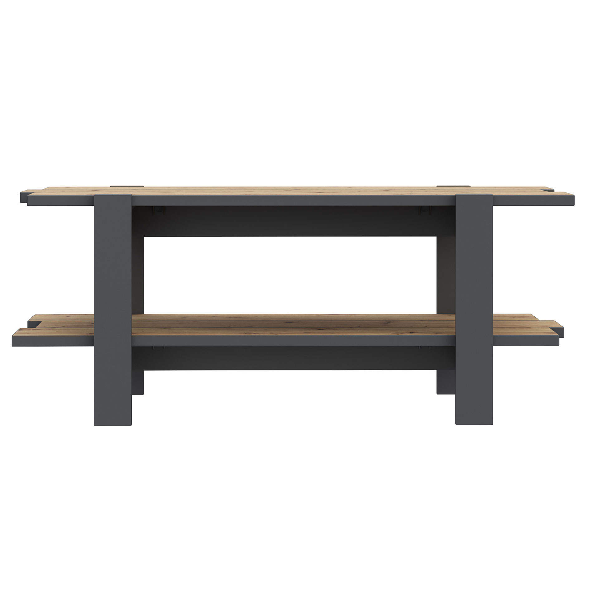 Couchtisch - uni grau - Artisan Eiche - 110 cm