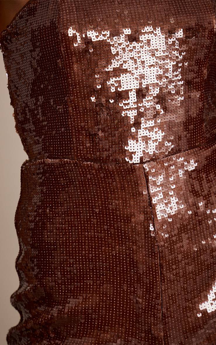 Chocolat Combinaison-short Bandeau À Paillettes