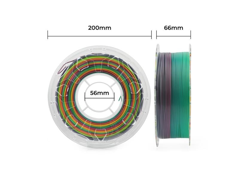 Creality Filament CR-PLA Regenbogen, 1.75 mm, 1 kg 1.75 mm PLA Filament für 3D Drucker