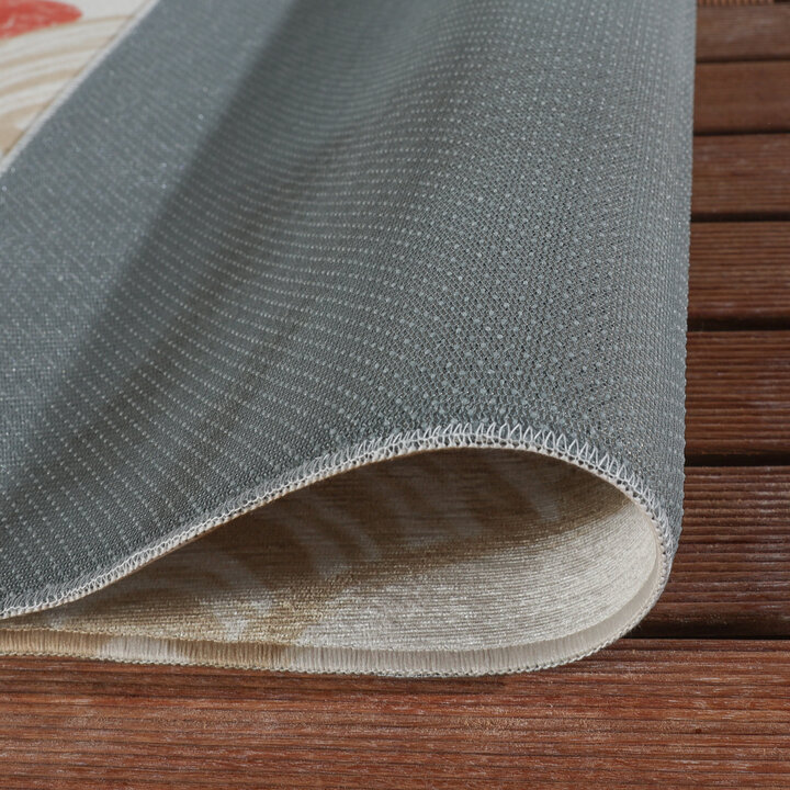 Buitenvloerkleed - Oasis Shell Blauw/Rood | OEKO-TEX & Wasbaar