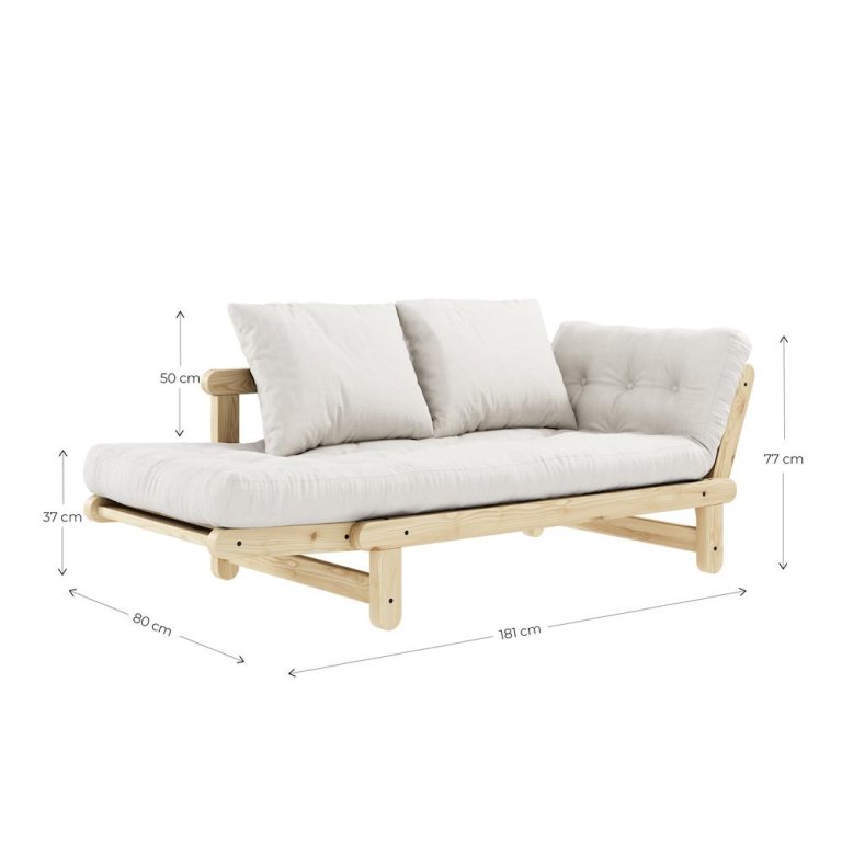 Karup Design Beat slaapbank 80x162 naturel, Wheat Beige