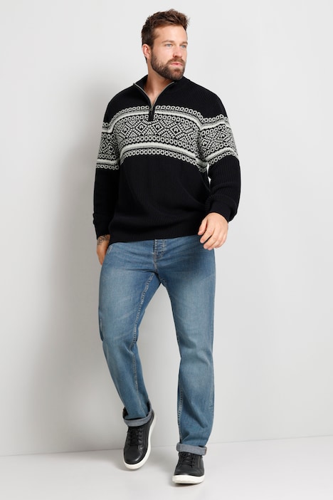 Boston Park Troyer, Pullover, Stehkragen, Norwegermuster, bis 72/74