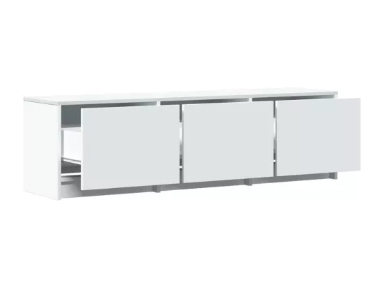 Meuble TV avec LED blanc 140x34x40 cm bois d'ingénierie