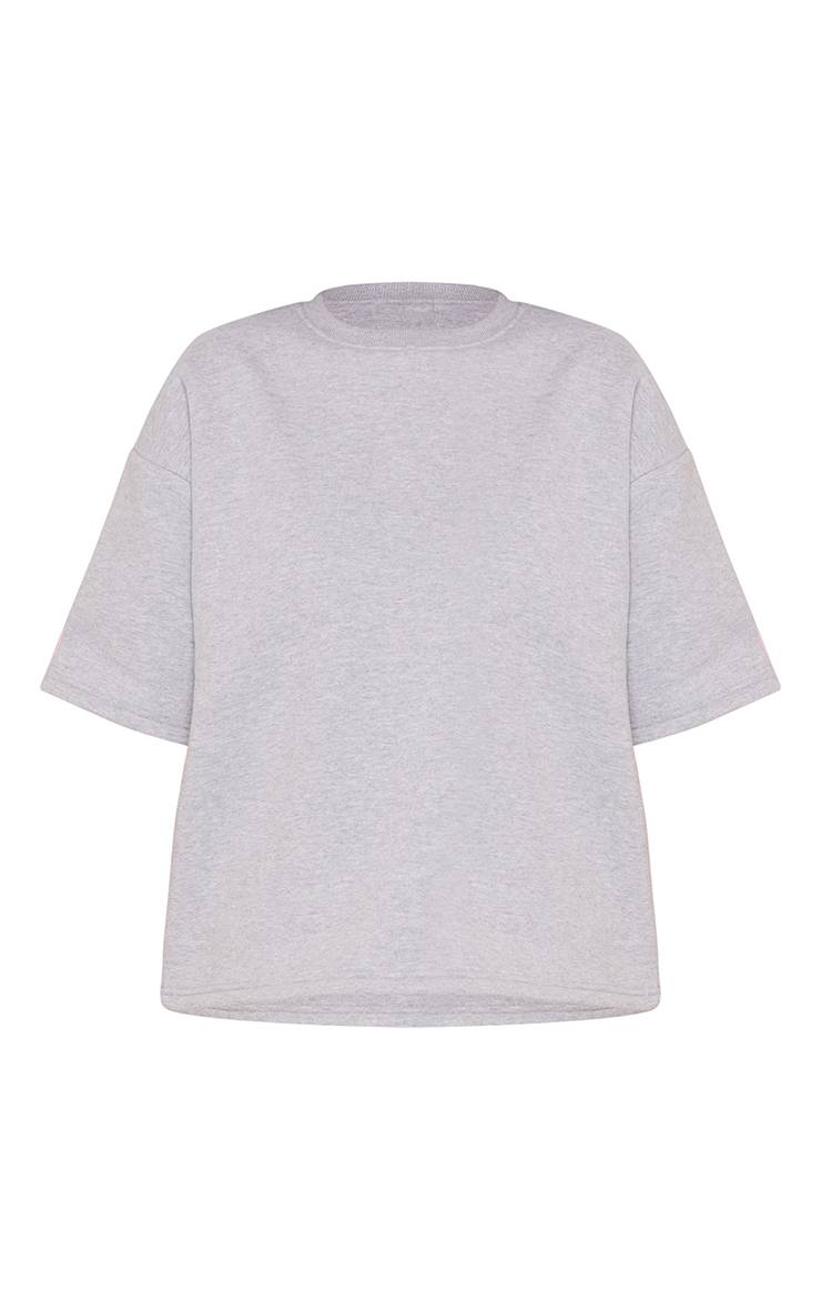 Gris T-shirt Sweat À Bandes Latérales