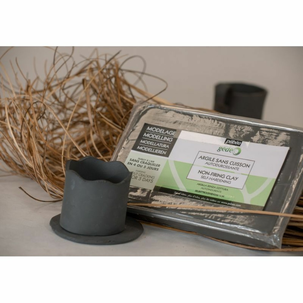 Pain d'argile sans cuisson - noir - 1,5 kg
