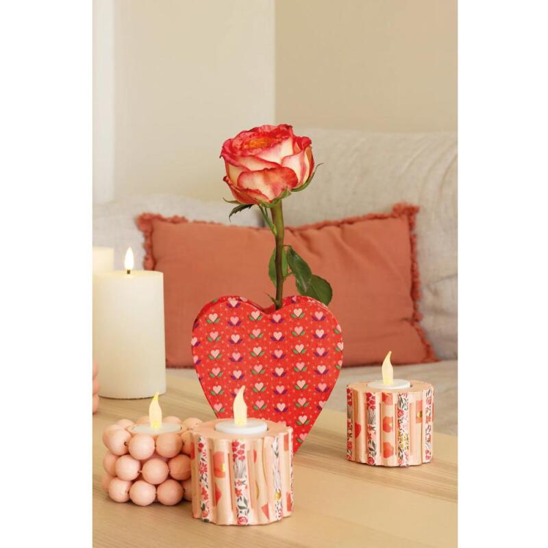 Vase coeur waterproof 13x5x13 cm - Kraft
