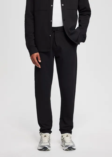 Pantalon met slim fit zwart (ZWART)