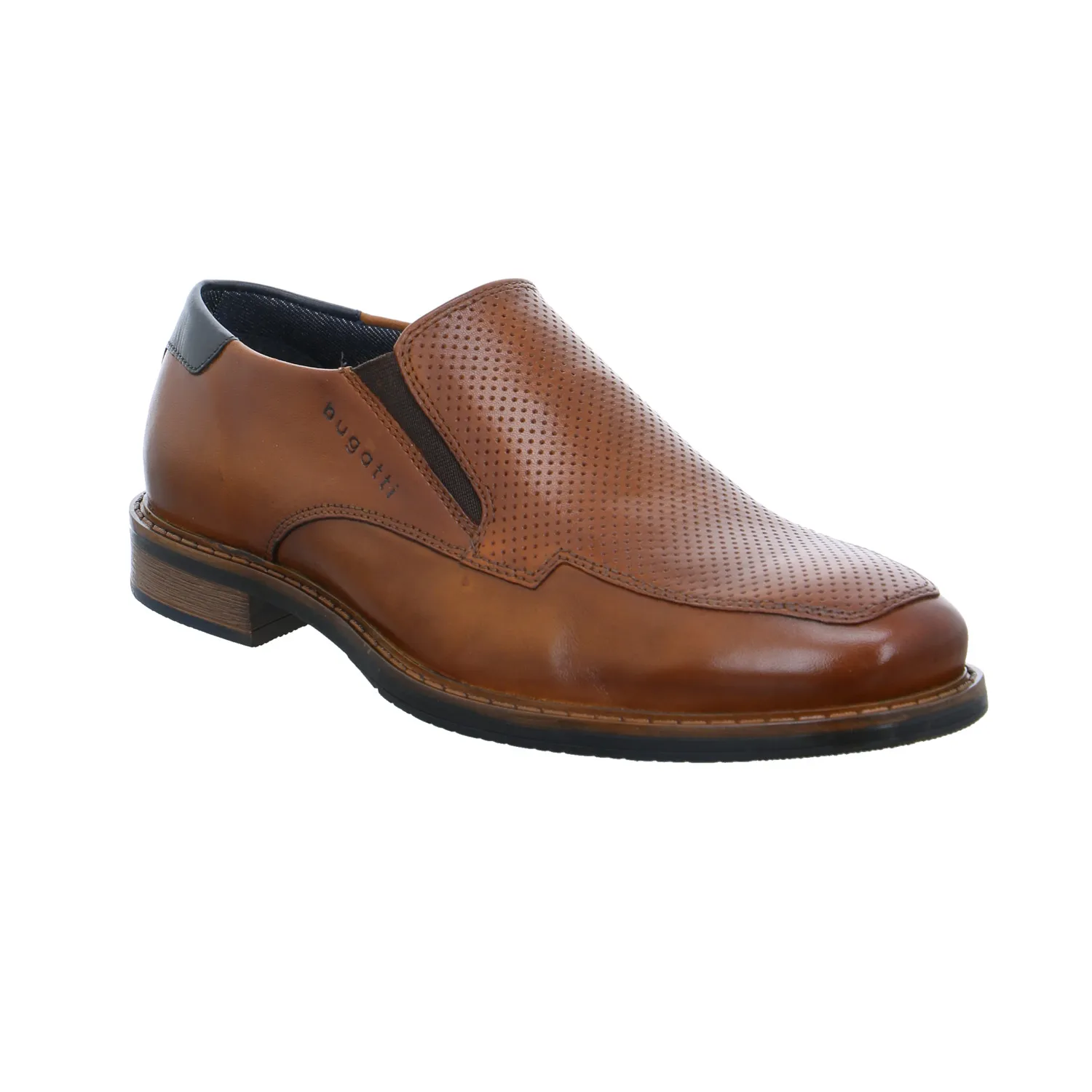 BUGATTI SHOES Halbschuh-Schlüpfer Cognac Leder