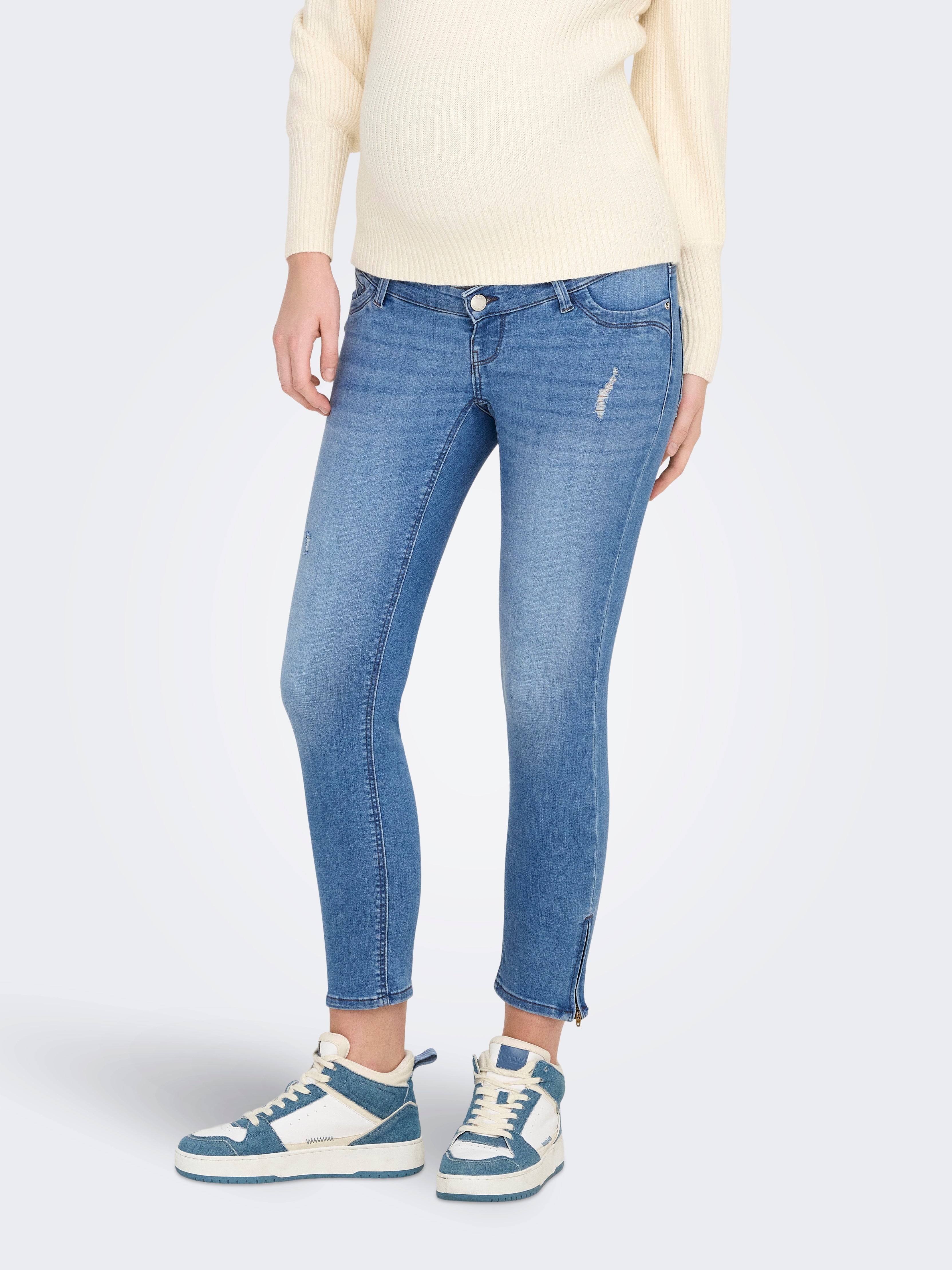 OLMKARLA Mittlere Taille Skinny Fit Jeans Light Blue Denim