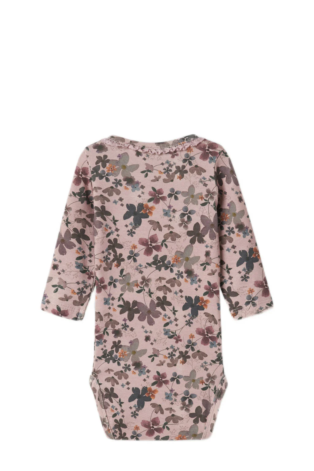 NAME IT BABY romper met bloemenprint lila