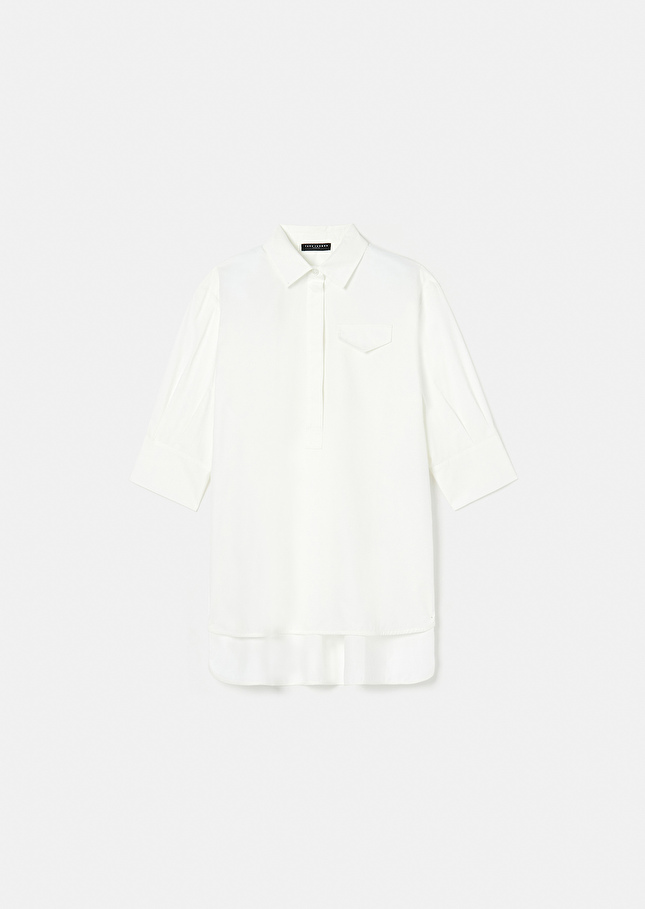 Top Tallulahblanc en popeline