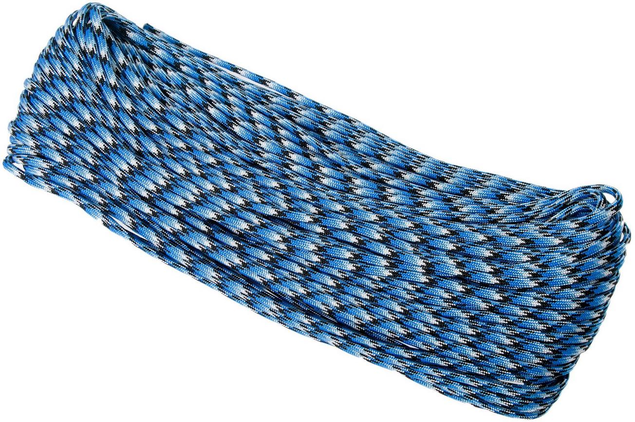 Knivesandtools 550 paracord type III, kleur: blue snake, 100 ft (30,48 m)