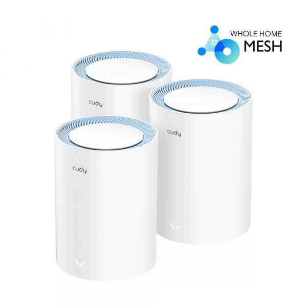 Cudy Sistema Mesh M1200 AC1200 Dual-Band WiFi 5 Mesh Gigabit Pack-3