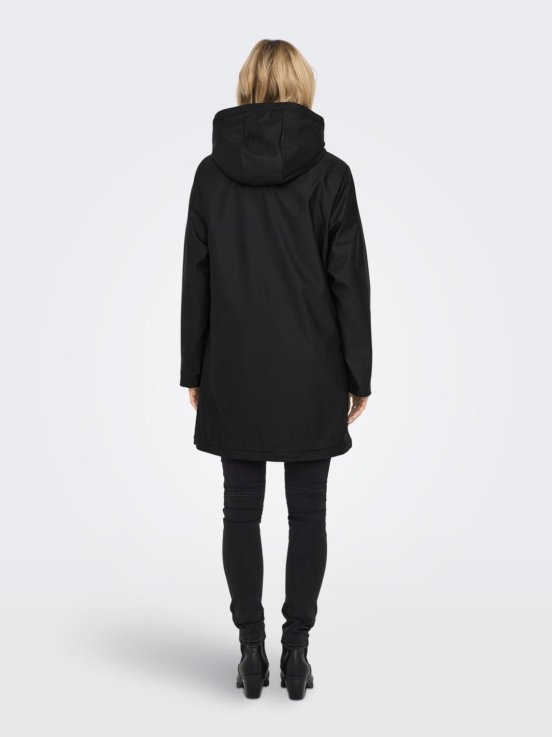ONLSALLY Regenmantel Black