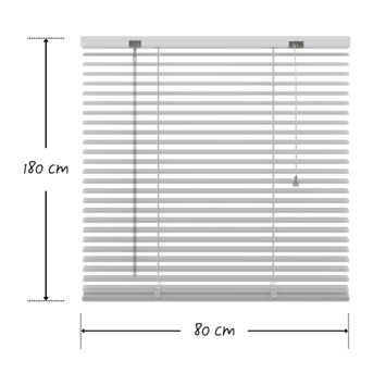 KARWEI aluminium jaloezie 16 mm wit (kleurnr. 201) 80x180 cm (bxh)
