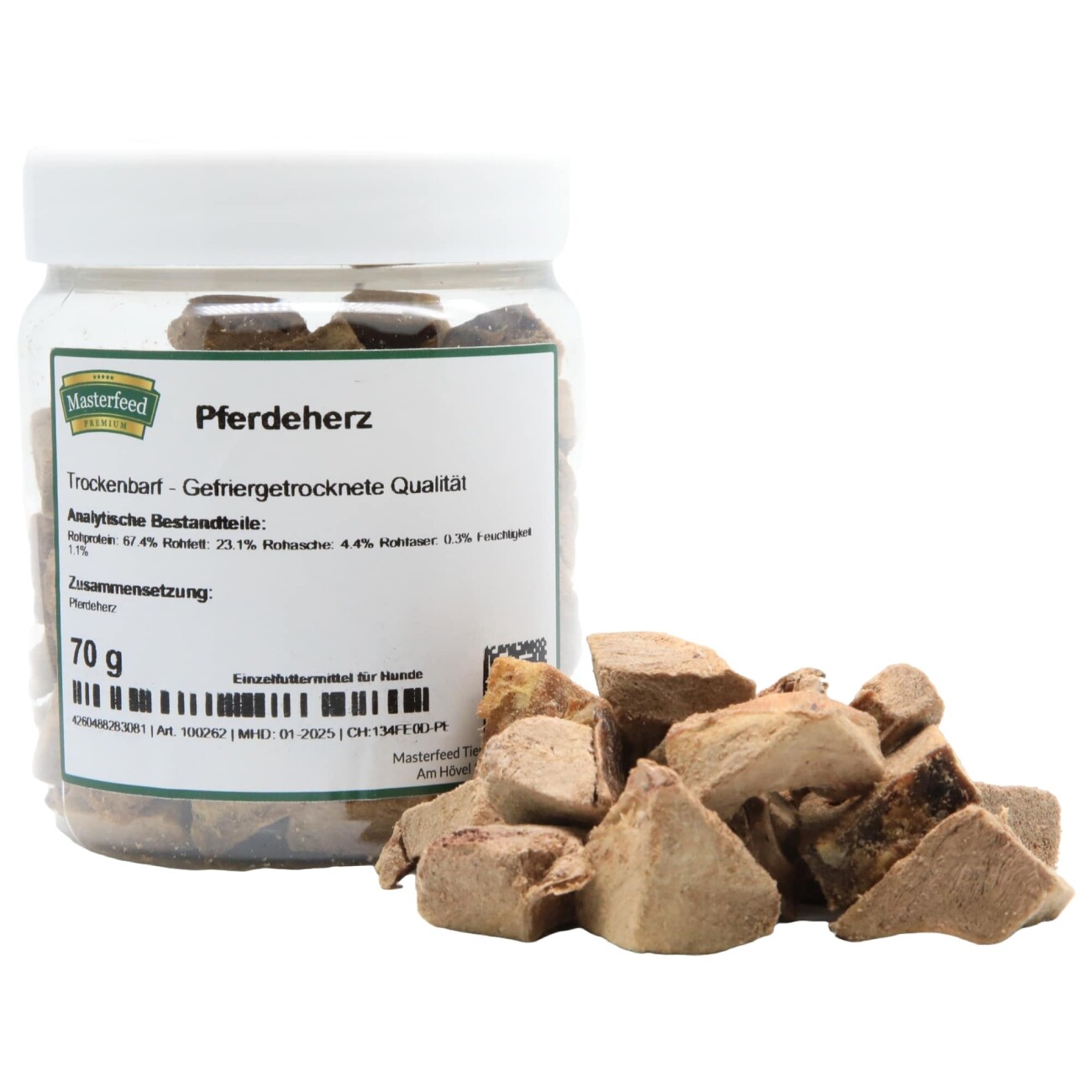Masterfeed Trockenbarf Pferdeherz 150 g
