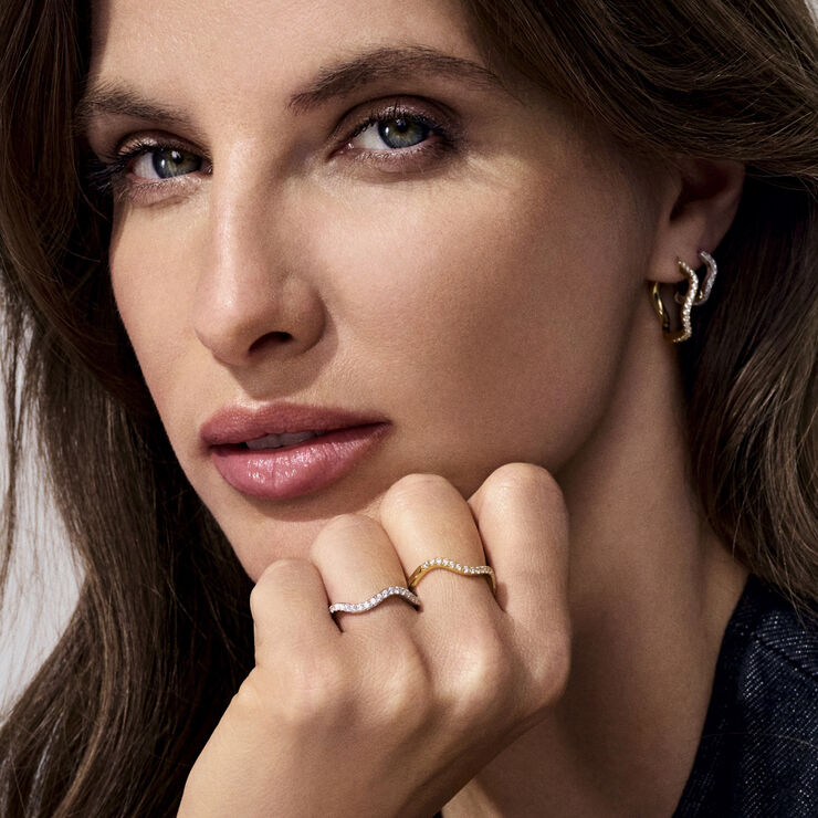 Sif Jakobs Jewellery ELLERA WAVES RING 18 kt. forgyldt
