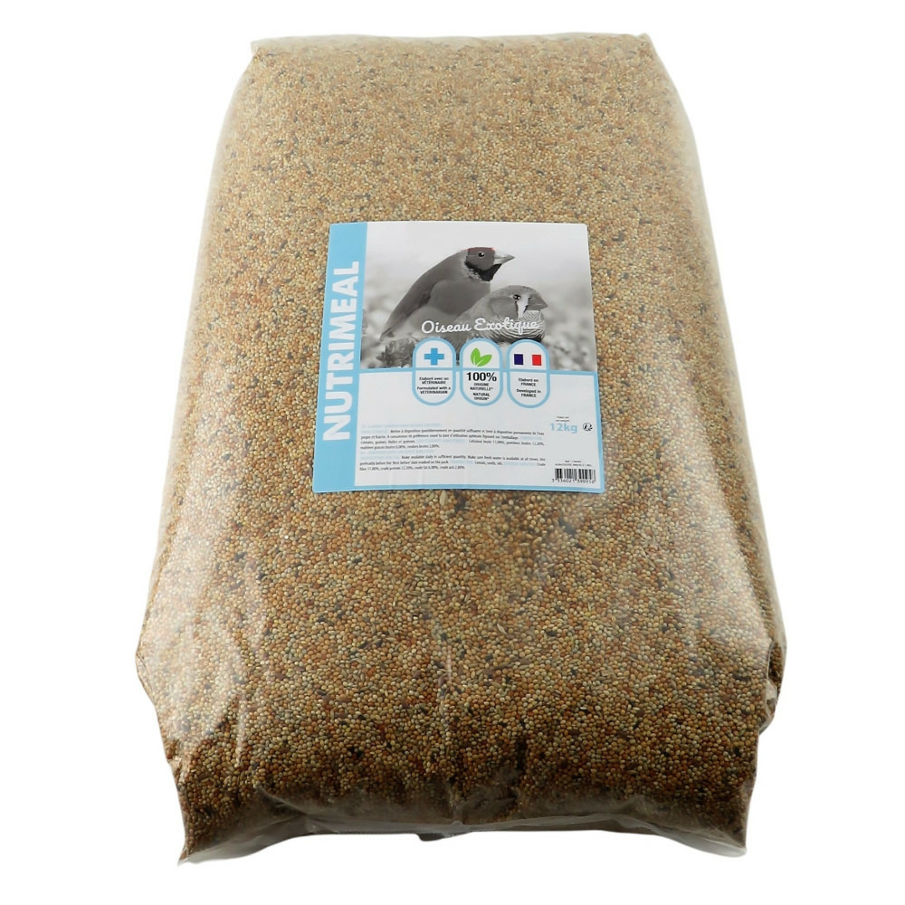 Graines, alimentation oiseaux exotique nutrimeal - 12kg