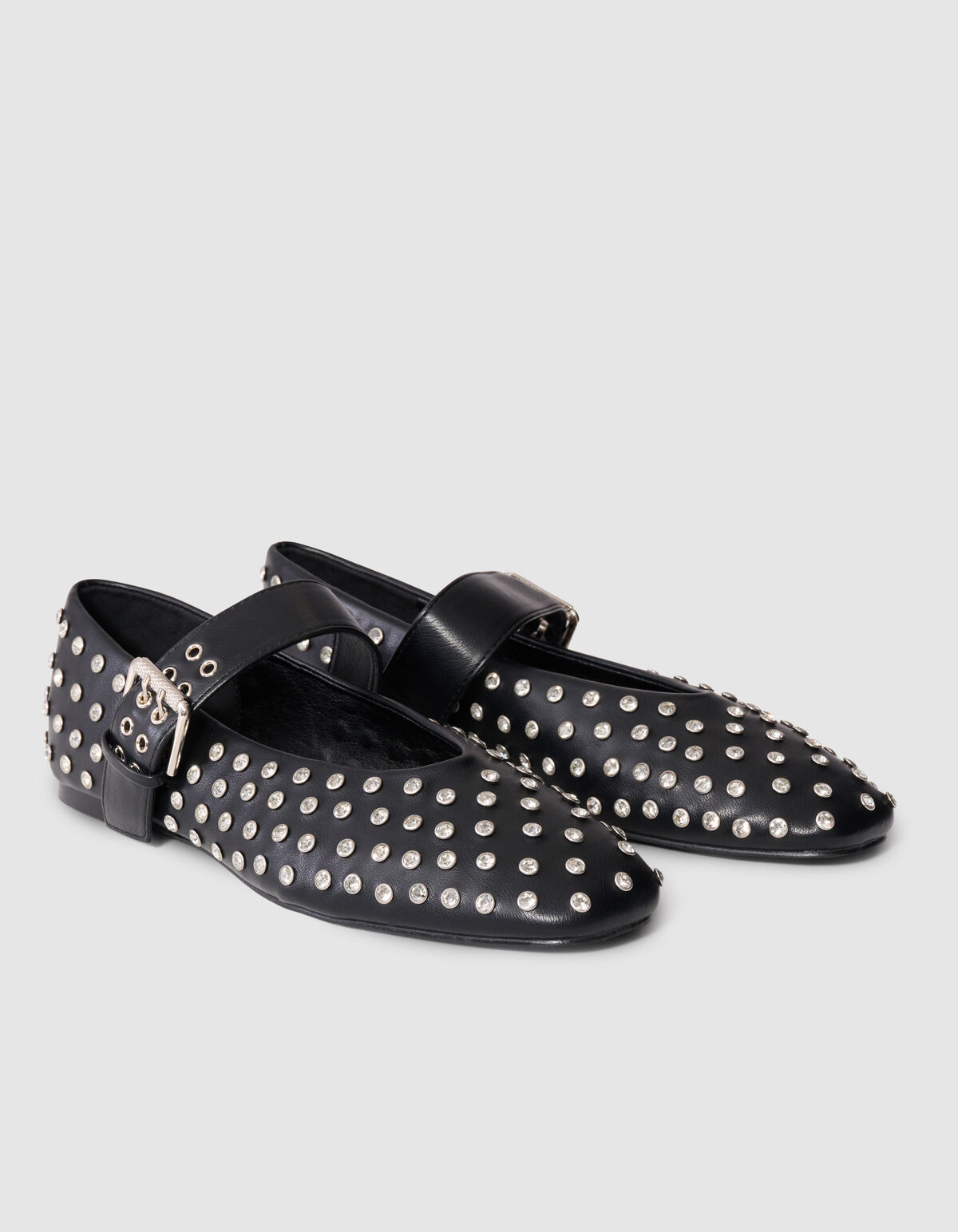 Strass Studs Ballerina's Zwart