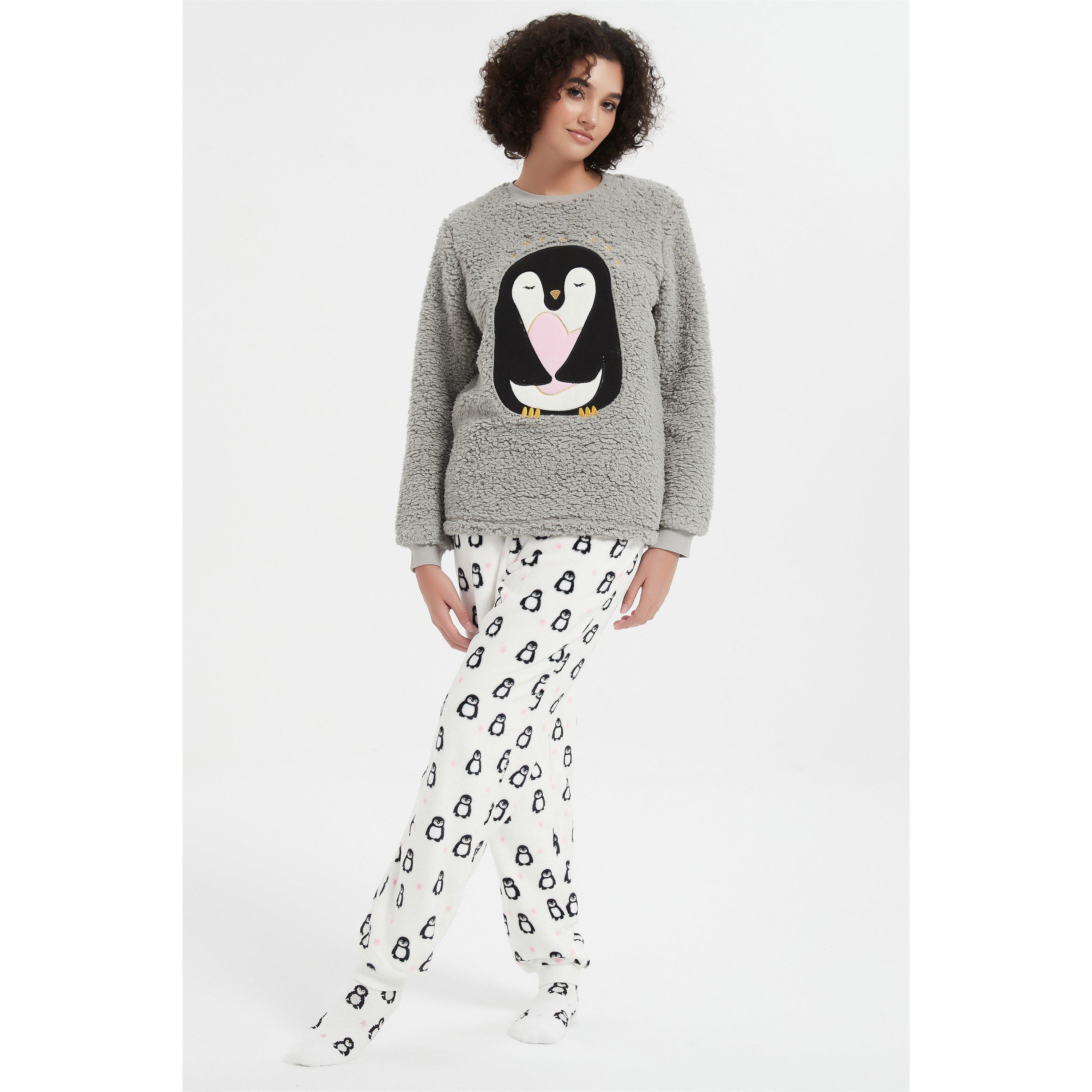 Linea Ladies Penguin Pyjama and Hot Water Bottle Gift Set