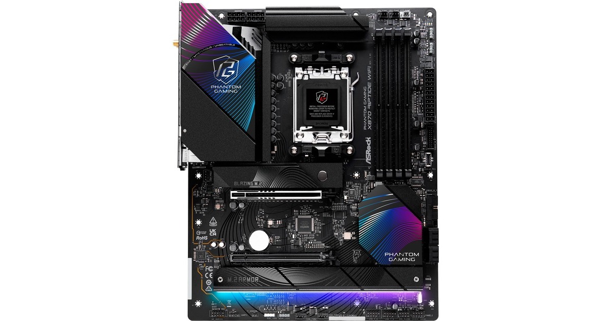 ASRockX870 Riptide WiFi socket AM5 moederbord  (RAID, 2.5 Gb-LAN, WLAN, BT, ATX)