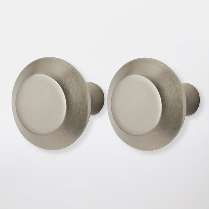 Poignée de meuble de cuisine GoodHome Nutmeg Argent L. 3.2 cm, 2 pièces