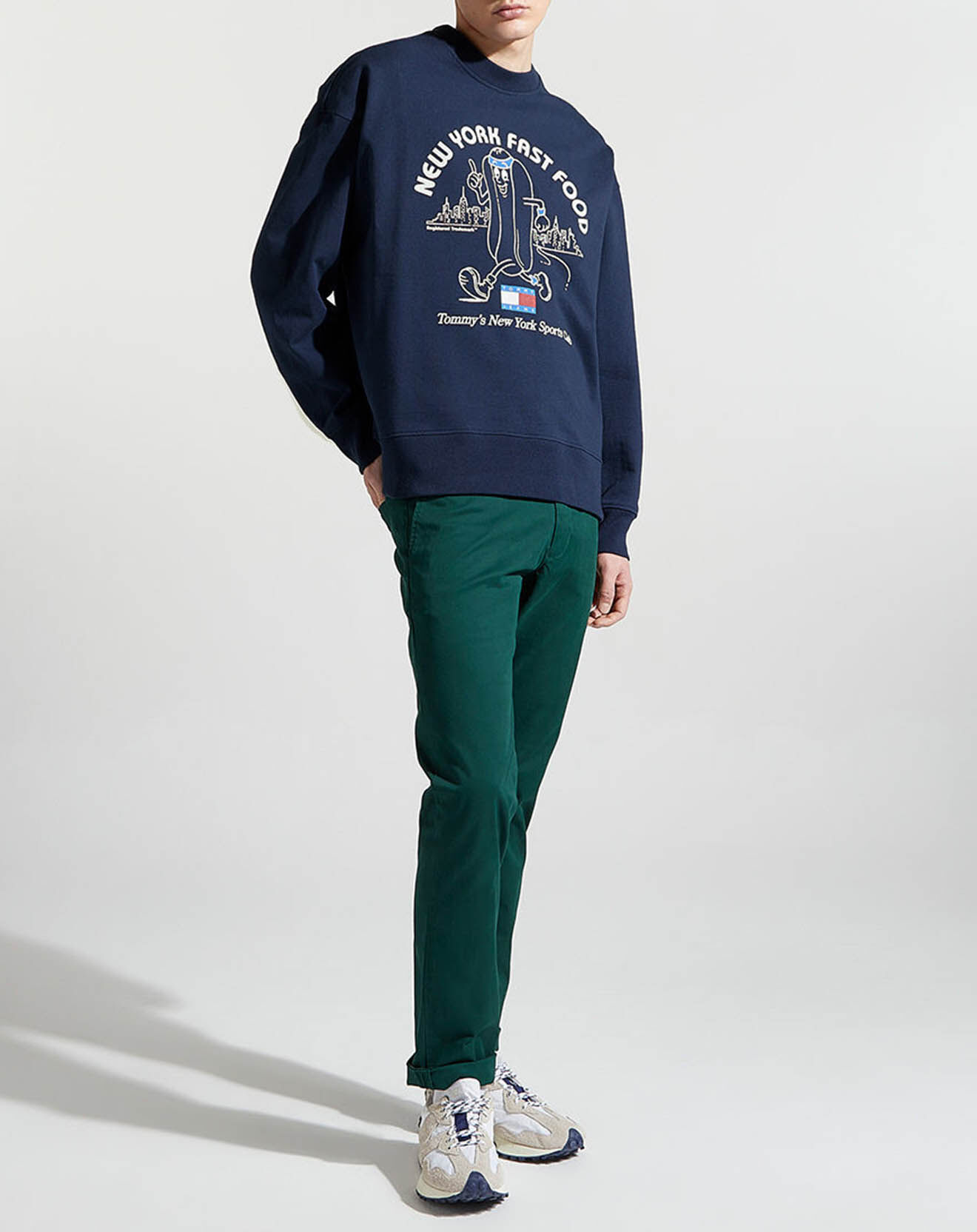 Tommy Jeans Sweat Sport bleu marine