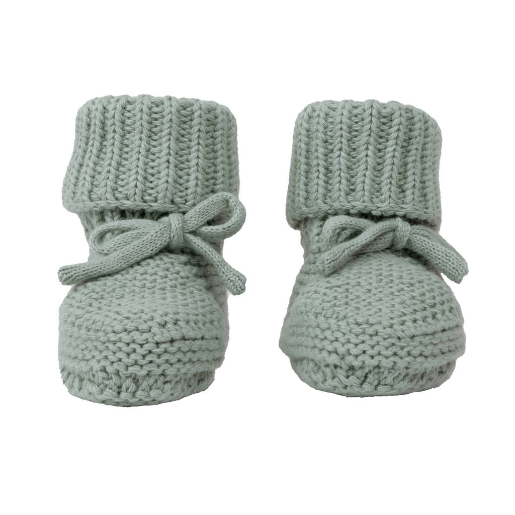 gebreide baby slofjes groen