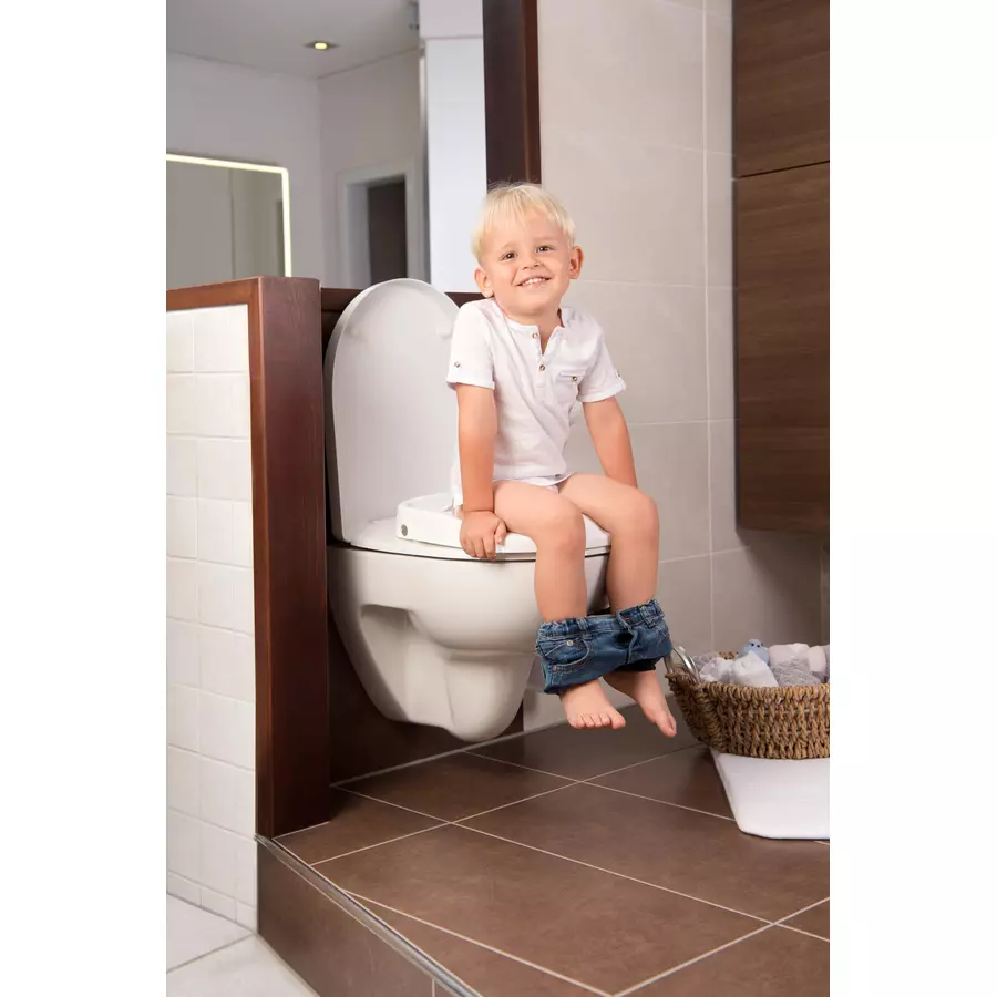 Rotho Babydesign Toilettentrainer Kidskit 3-in-1 silbergrau  weiß