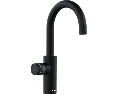 Blanco keukenkraan met filterfunctie en kokend heet water DRINK.HOT EVOL MONO mat zwart 526637