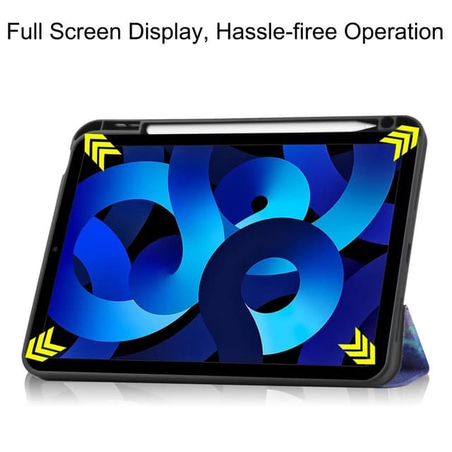 Trifoldet stativetui til iPad 10.9 (2022) Tabletcover Penholder